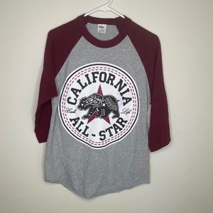 Shaka Active California All Star 3/4 Sleeve shirt